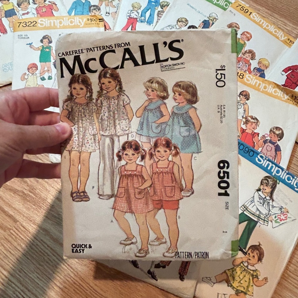 Vintage Simplicity McCalls Childrens Sewing Patterns Lot 1960s 1970s Toddler Kid - Picture 2 of 14